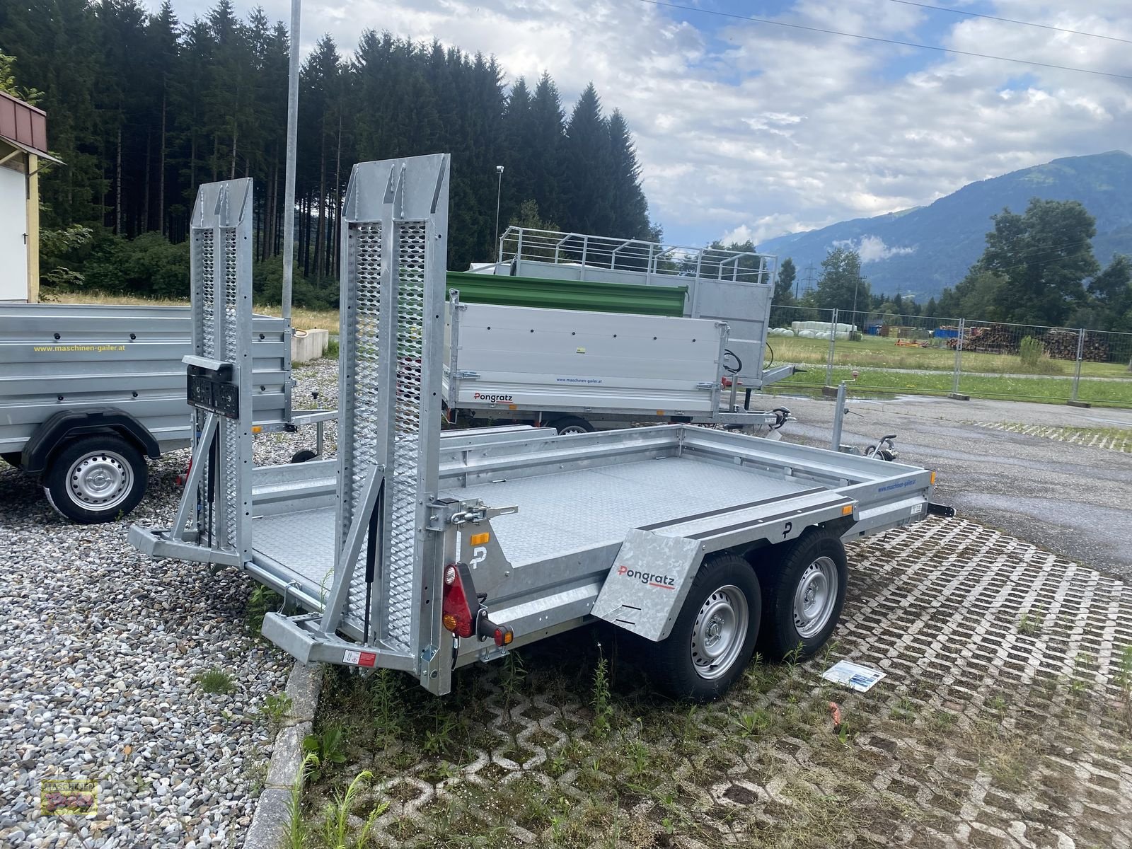 PKW-Anhänger Türe ait Pongratz PMT 360/18T Baumaschinentransporter, Neumaschine içinde Kötschach (resim 4)