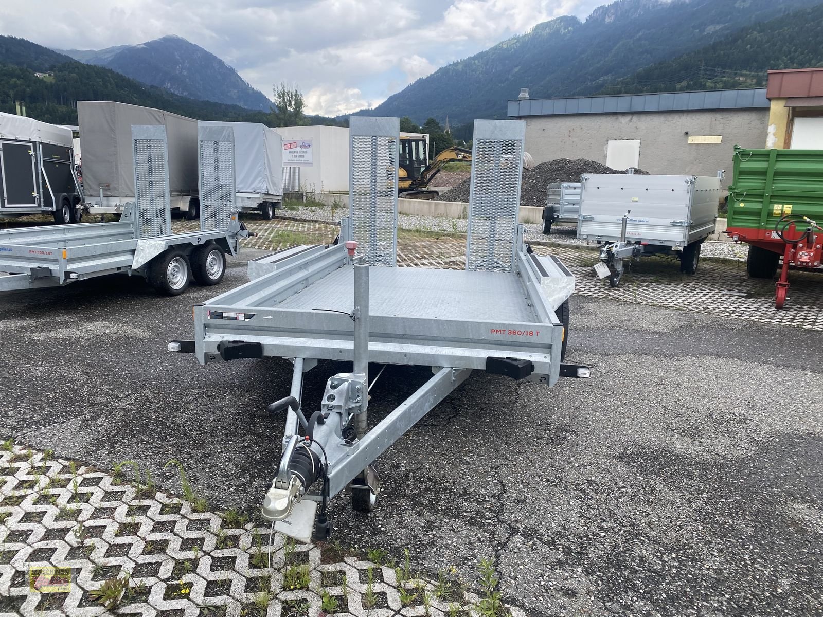 PKW-Anhänger Türe ait Pongratz PMT 360/18T Baumaschinentransporter, Neumaschine içinde Kötschach (resim 12)
