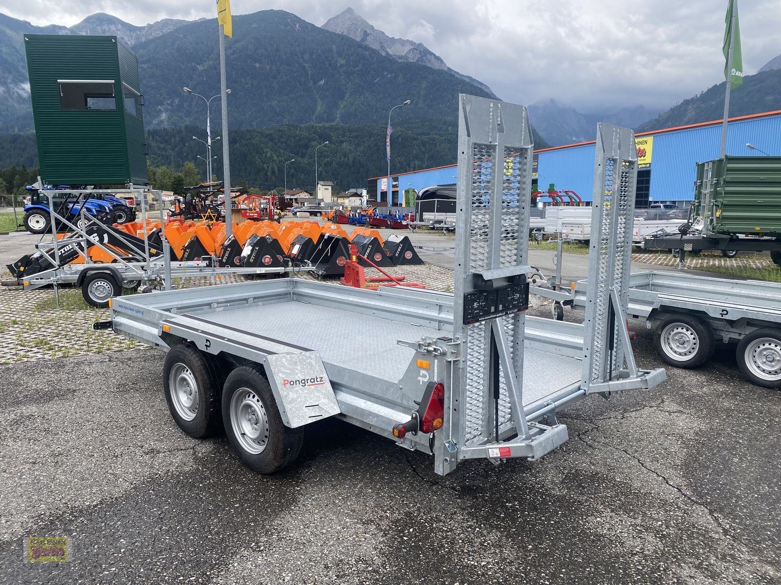 PKW-Anhänger Türe ait Pongratz PMT 360/18T Baumaschinentransporter, Neumaschine içinde Kötschach (resim 8)