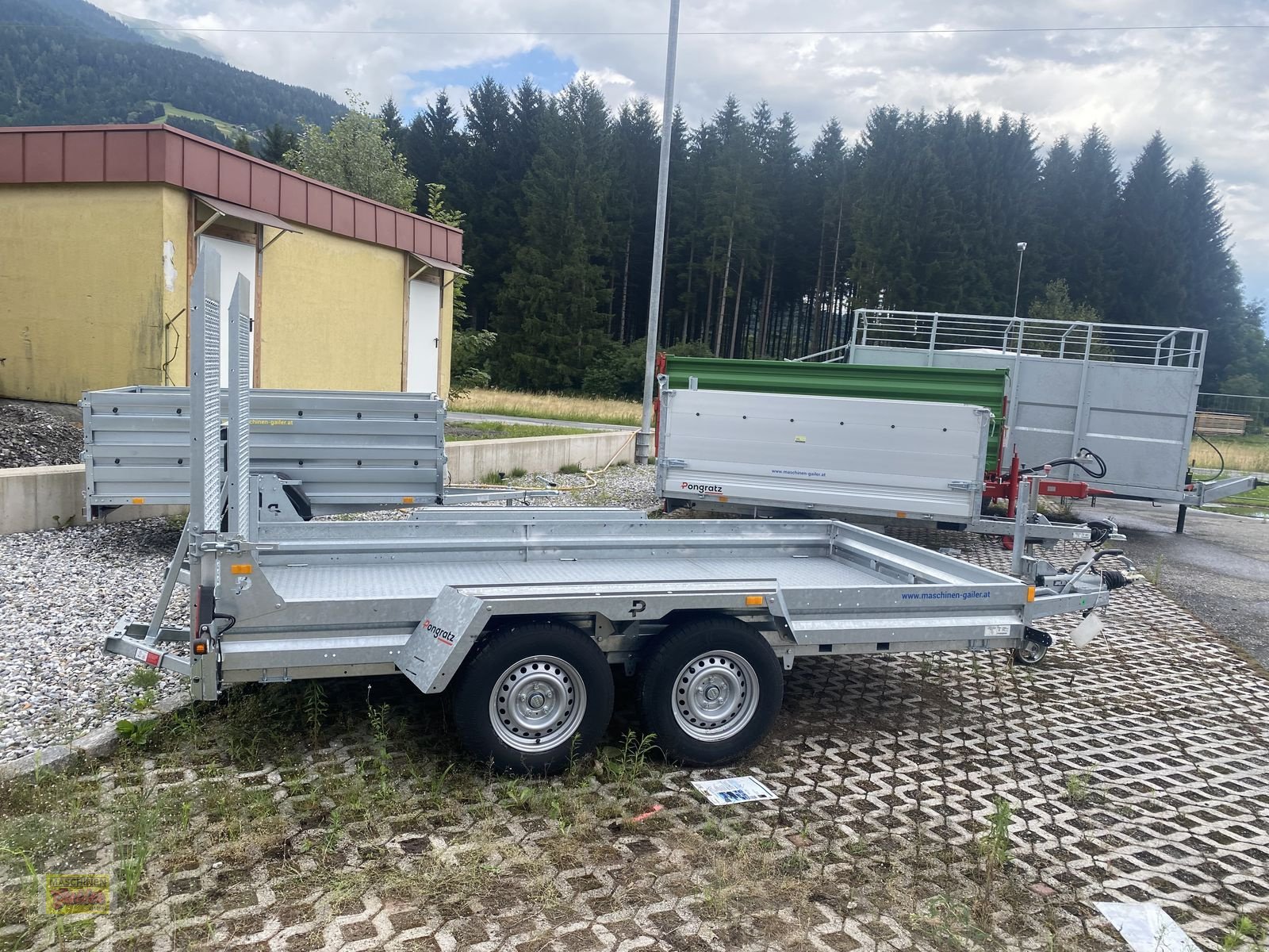 PKW-Anhänger Türe ait Pongratz PMT 360/18T Baumaschinentransporter, Neumaschine içinde Kötschach (resim 3)