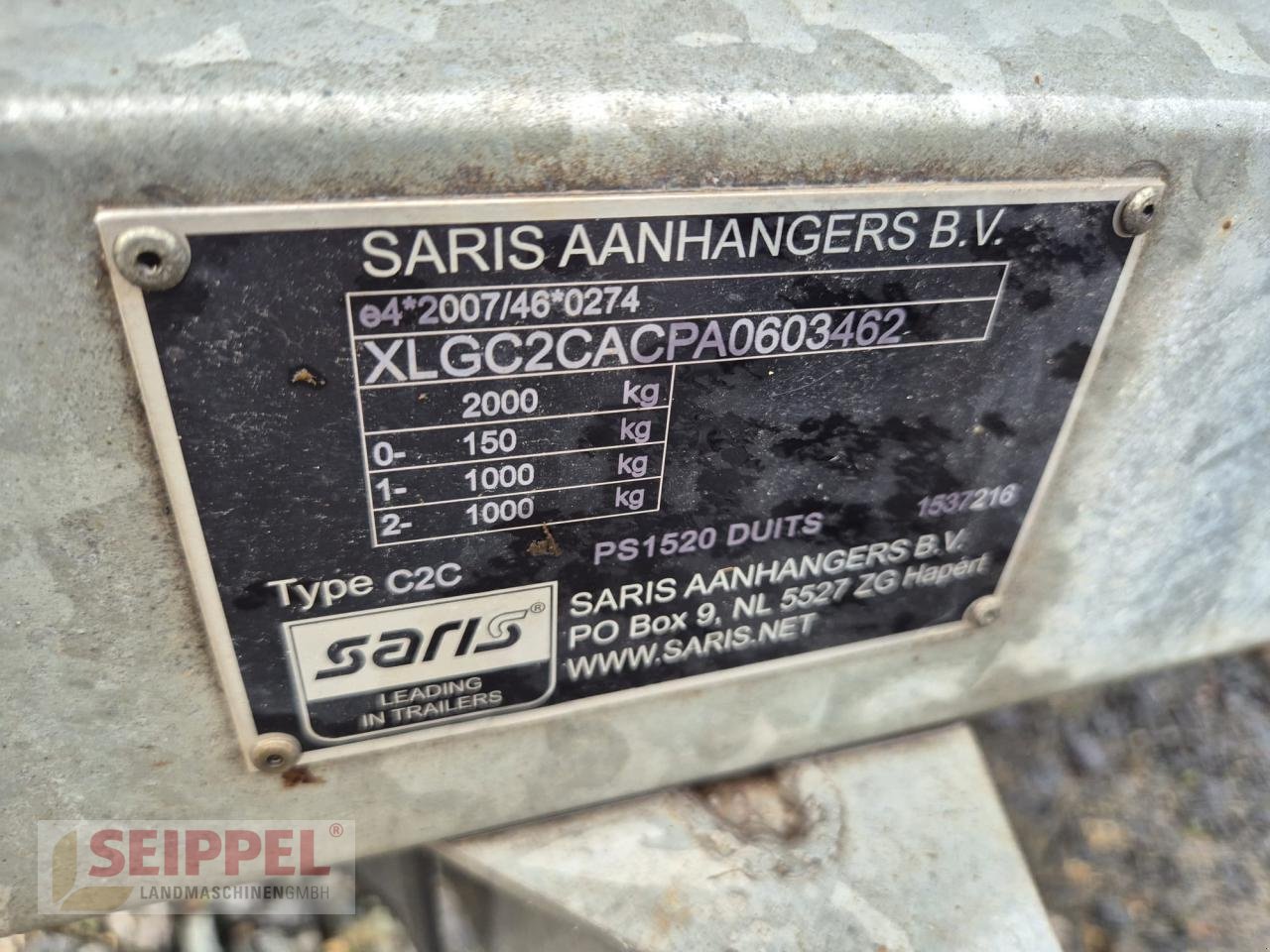 PKW-Anhänger a típus Saris PS 1520, Gebrauchtmaschine ekkor: Groß-Umstadt (Kép 8)