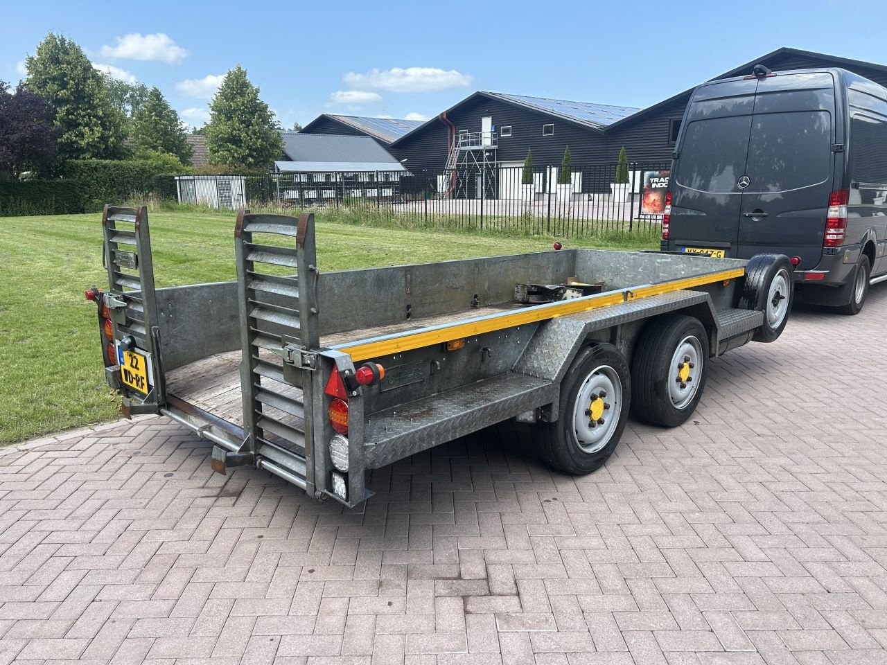 PKW-Anhänger Türe ait Sonstige aanhanger VELDHUIZEN dieplader 7.2 TON LUCHTREMMEN, Gebrauchtmaschine içinde Putten (resim 7)