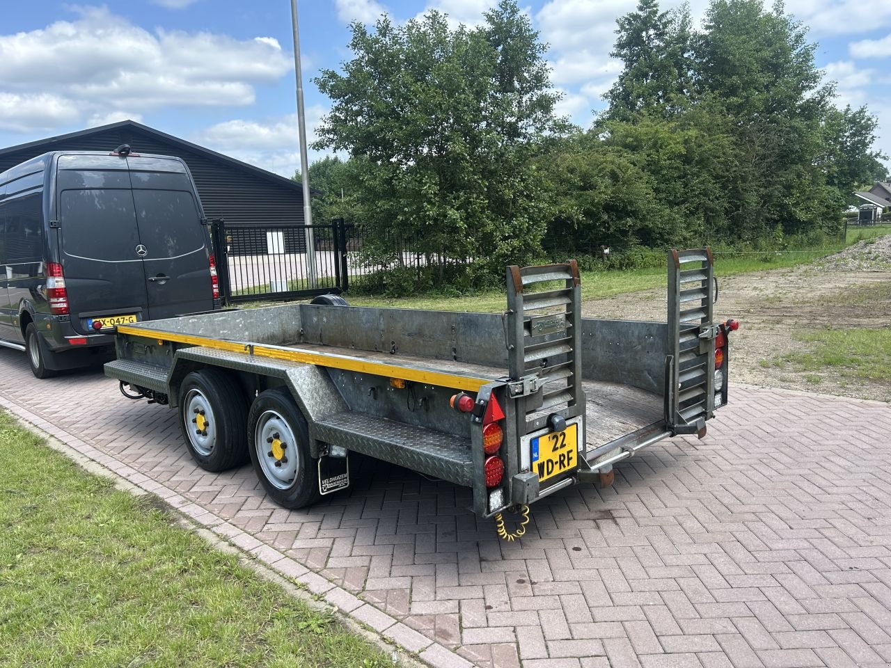 PKW-Anhänger Türe ait Sonstige aanhanger VELDHUIZEN dieplader 7.2 TON LUCHTREMMEN, Gebrauchtmaschine içinde Putten (resim 5)