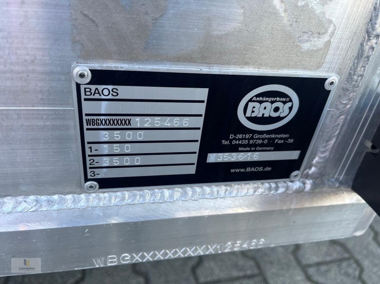 PKW-Anhänger Türe ait Sonstige BAOS M 353616, Gebrauchtmaschine içinde Neuhof - Dorfborn (resim 6)