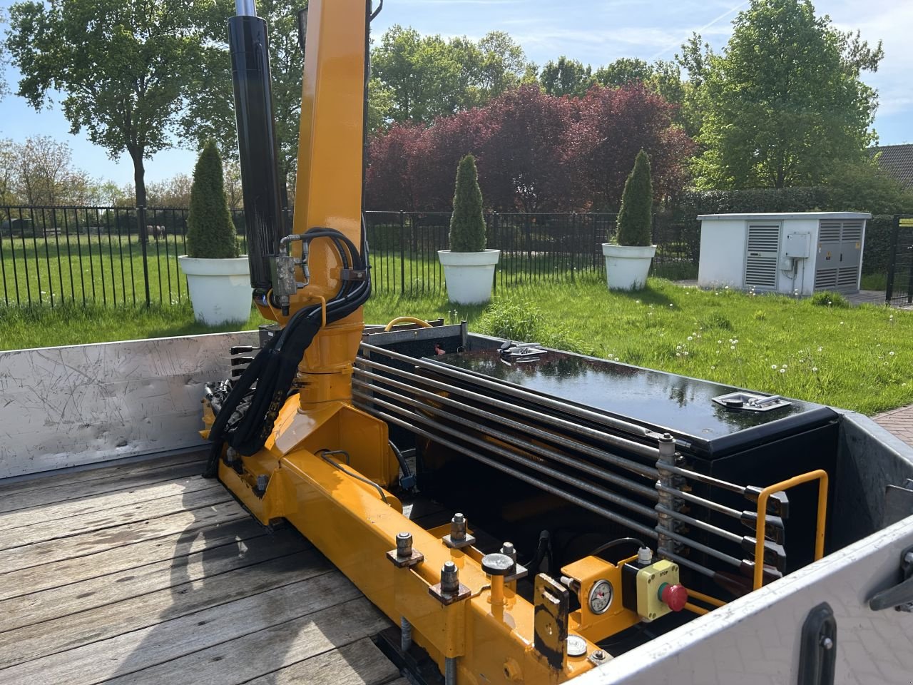 PKW-Anhänger Türe ait Sonstige Be oplegger 9 TON semi dieplader VELDHUIZEN MET KRAAN, Gebrauchtmaschine içinde Putten (resim 9)