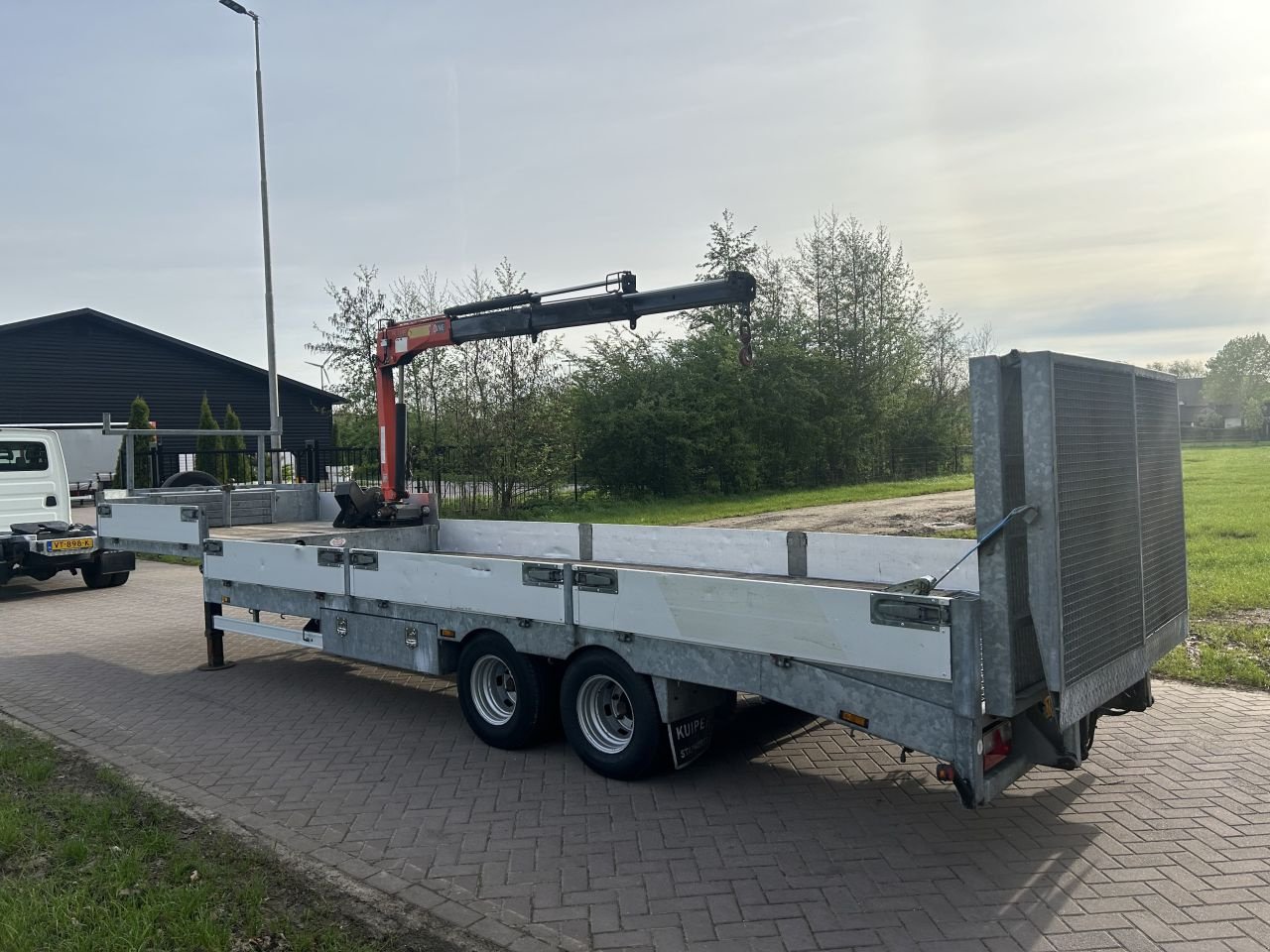 PKW-Anhänger des Typs Sonstige Be oplegger semi dieplader KUIPER kraan en klep opvouwbaar, Gebrauchtmaschine in Putten (Bild 8)