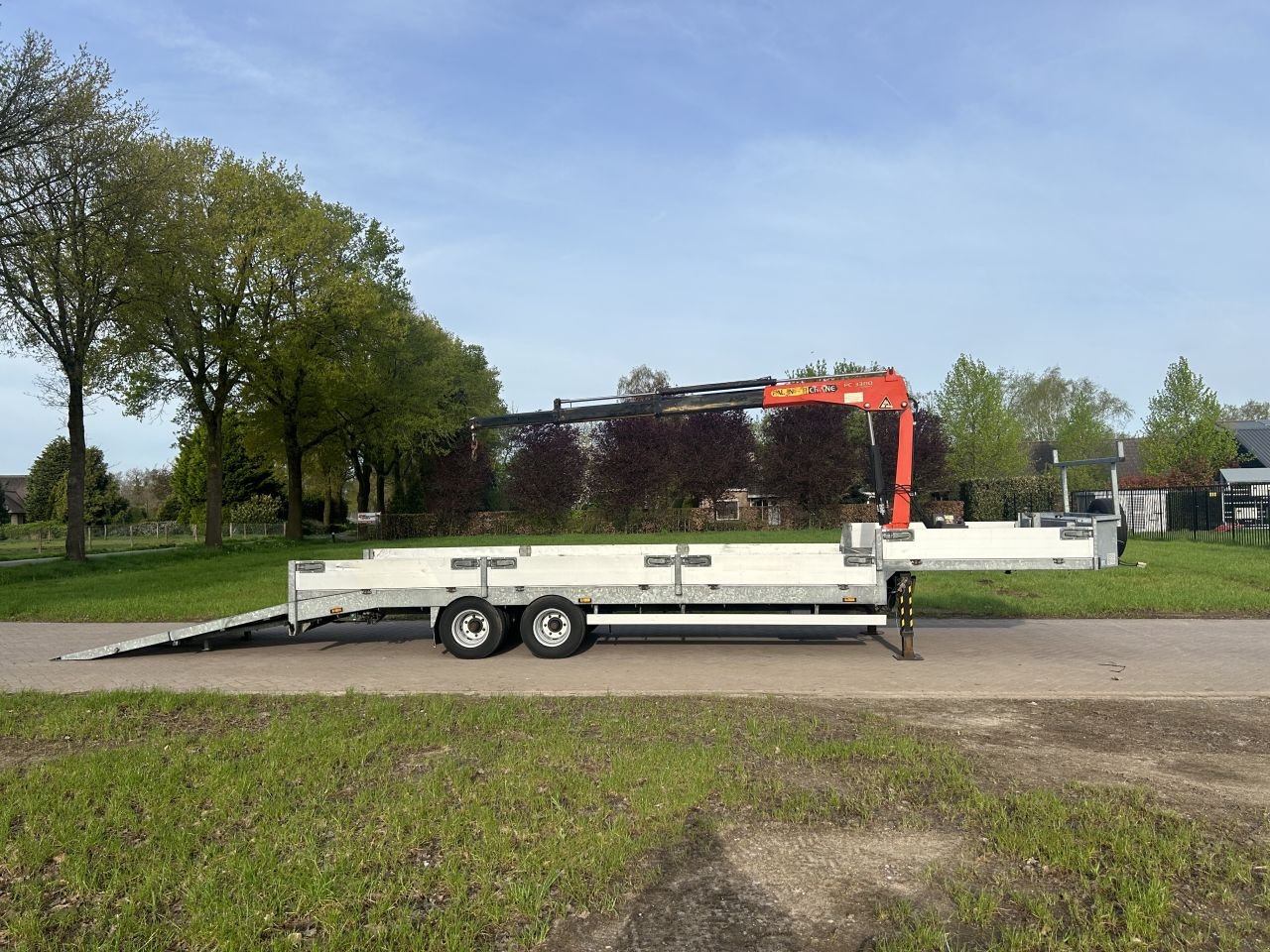 PKW-Anhänger des Typs Sonstige Be oplegger semi dieplader KUIPER kraan en klep opvouwbaar, Gebrauchtmaschine in Putten (Bild 7)