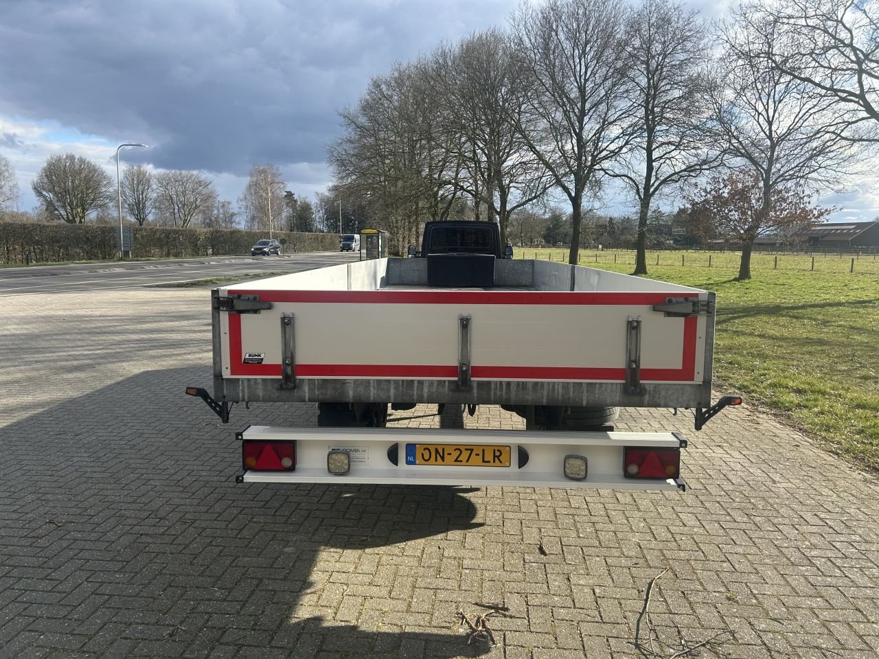 PKW-Anhänger Türe ait Sonstige Bunk 7 TON BE oplegger vlakke met luiken, Gebrauchtmaschine içinde Putten (resim 7)