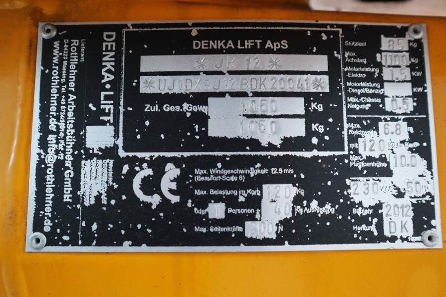 PKW-Anhänger tip Sonstige Denka JR12 Electric, 12m Working Height, 6.7m Reach, 120, Gebrauchtmaschine in Groenlo (Poză 7)
