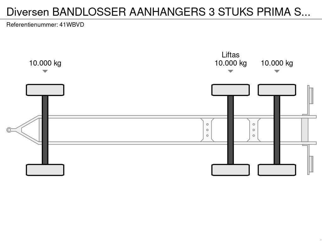 PKW-Anhänger typu Sonstige Diversen BANDLOSSER AANHANGERS 3 STUKS PRIMA STAAT !!!, Gebrauchtmaschine v Emmeloord (Obrázek 4)