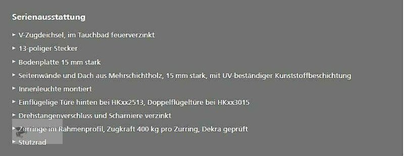 PKW-Anhänger des Typs Sonstige HK752513-15P Humbaur Kofferanhänger mit 100km/h, Gebrauchtmaschine in Gevelsberg (Bild 4)