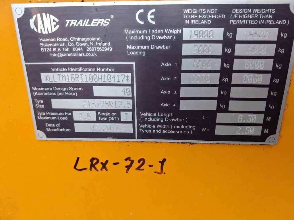 PKW-Anhänger of the type Sonstige Kane 19 ton oprijwagen/dieplader Hydro geremd, Gebrauchtmaschine in Lunteren (Picture 2)