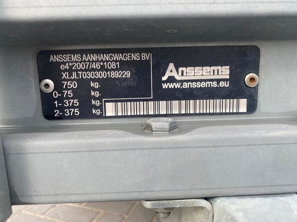 PKW-Anhänger Türe ait Sonstige Onbekend GT750 tandemas aanhanger, Neumaschine içinde Cabauw (resim 4)