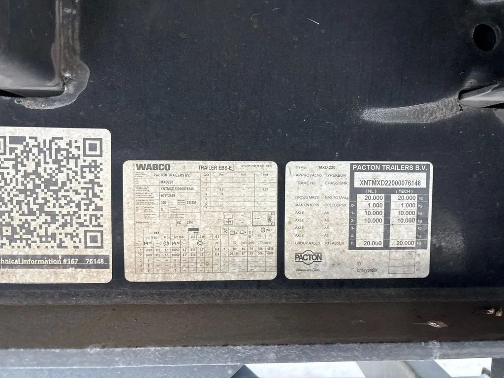 PKW-Anhänger tip Sonstige Pacton Heiwo Dhollandia Laadklep 2500 KG 7.5M BOX NL trailer!, Gebrauchtmaschine in Saasveld (Poză 11)