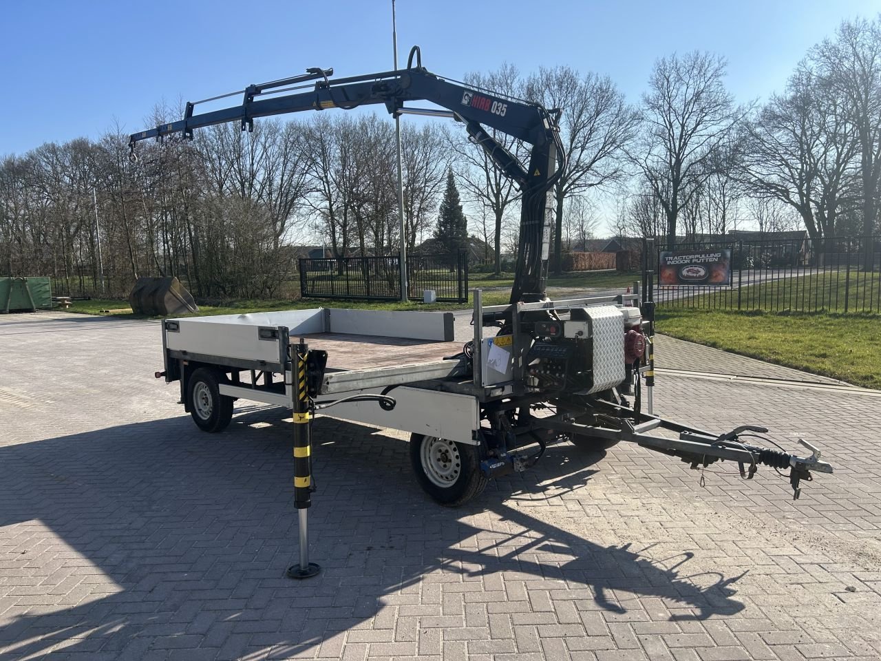 PKW-Anhänger Türe ait Sonstige schamel aanhangwagen 3500 kg KUIPER MET AUTOLAADKRAAN, Gebrauchtmaschine içinde Putten (resim 7)