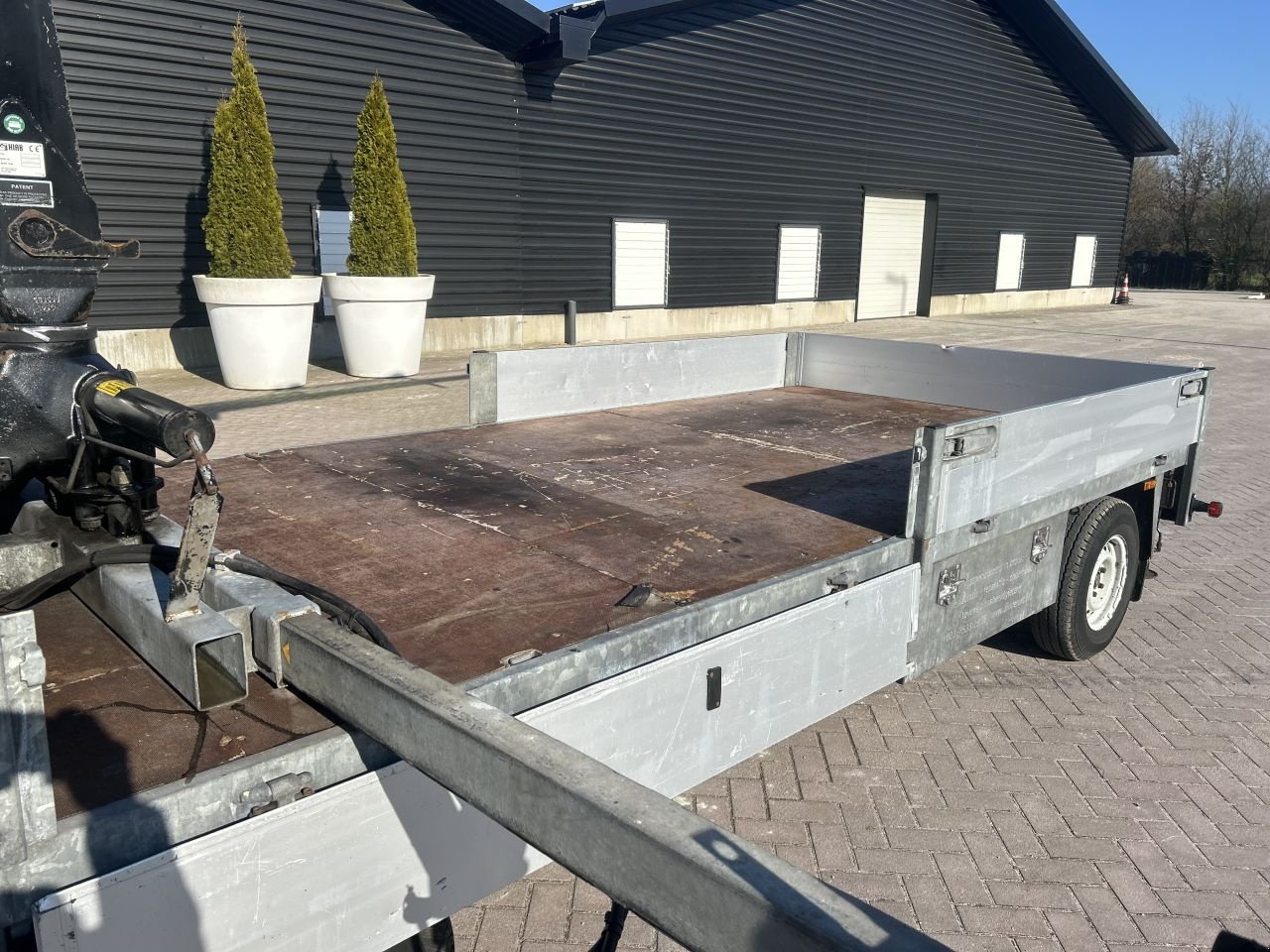 PKW-Anhänger Türe ait Sonstige schamel aanhangwagen 3500 kg KUIPER MET AUTOLAADKRAAN, Gebrauchtmaschine içinde Putten (resim 10)