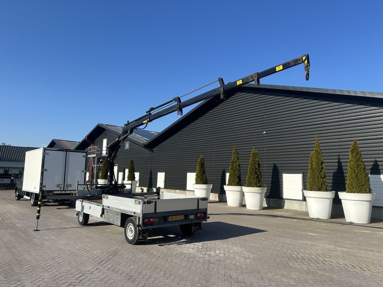 PKW-Anhänger Türe ait Sonstige schamel aanhangwagen 3500 kg KUIPER MET AUTOLAADKRAAN, Gebrauchtmaschine içinde Putten (resim 3)