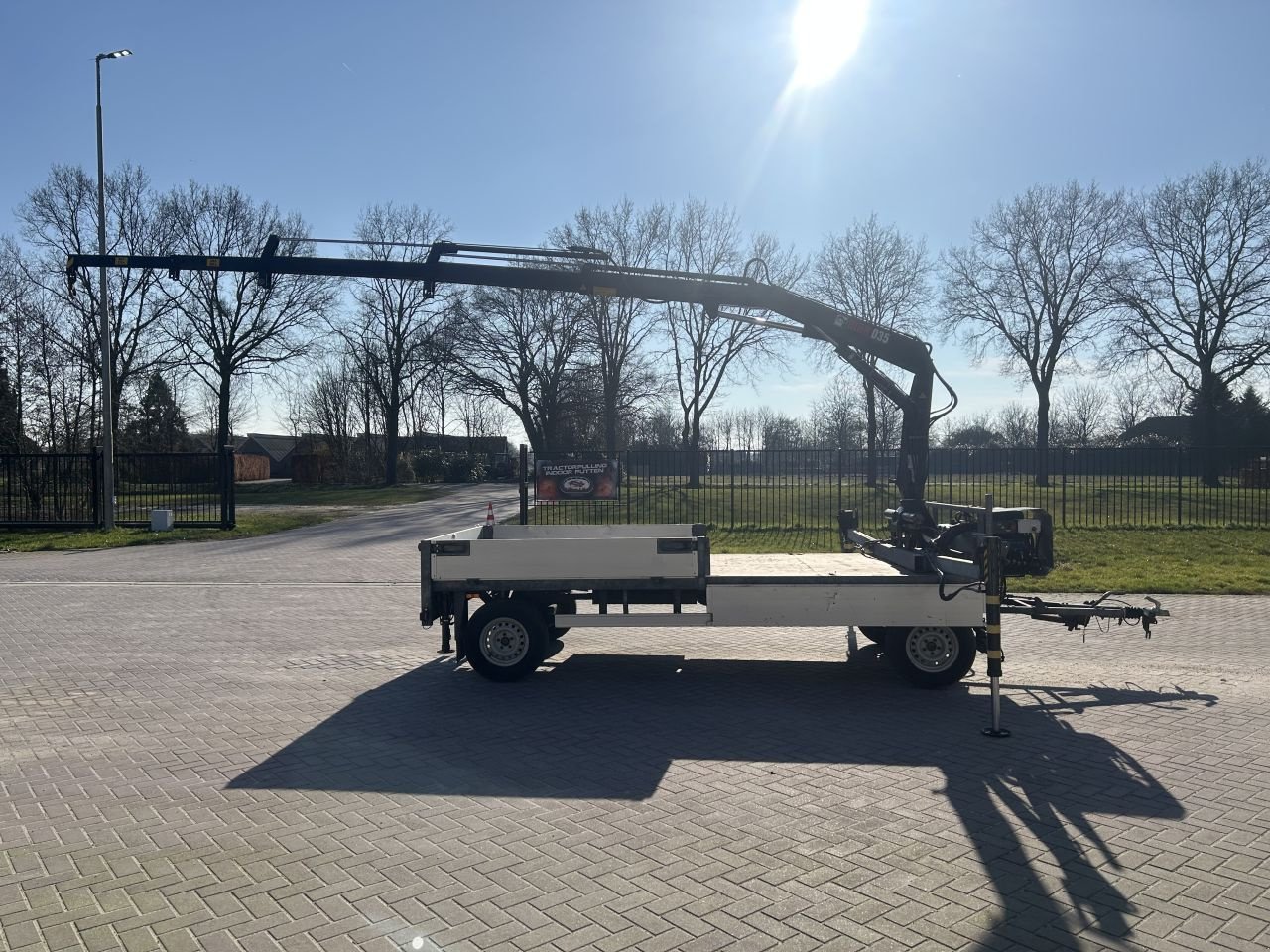 PKW-Anhänger Türe ait Sonstige schamel aanhangwagen 3500 kg KUIPER MET AUTOLAADKRAAN, Gebrauchtmaschine içinde Putten (resim 5)