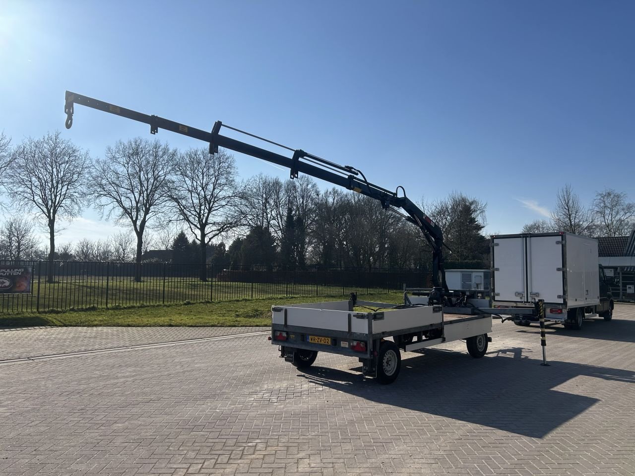 PKW-Anhänger Türe ait Sonstige schamel aanhangwagen 3500 kg KUIPER MET AUTOLAADKRAAN, Gebrauchtmaschine içinde Putten (resim 2)