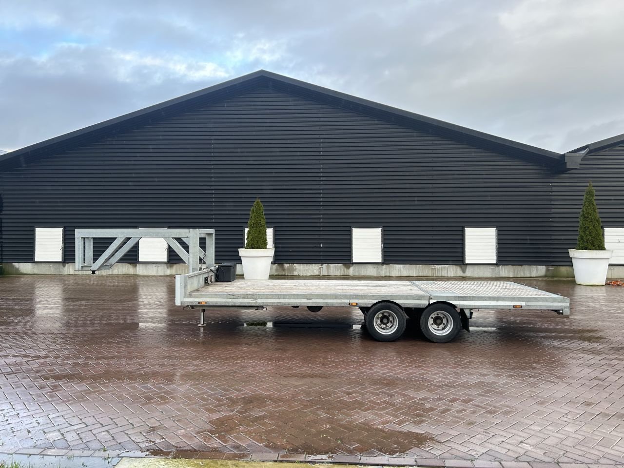 PKW-Anhänger Türe ait Sonstige voor Pick Up trekker met voor Pick Up trekker met schotel be oplegger KUIPER knik, Gebrauchtmaschine içinde Putten (resim 1)