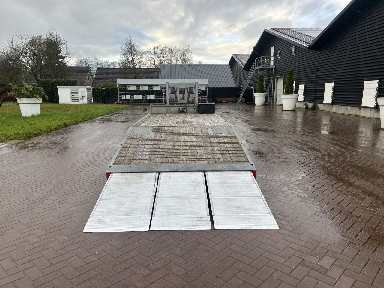 PKW-Anhänger Türe ait Sonstige voor Pick Up trekker met voor Pick Up trekker met schotel be oplegger KUIPER knik, Gebrauchtmaschine içinde Putten (resim 5)