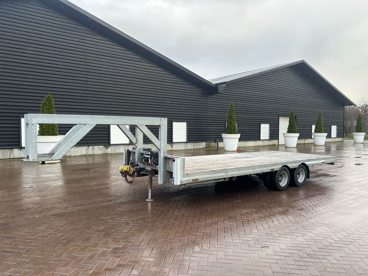 PKW-Anhänger Türe ait Sonstige voor Pick Up trekker met voor Pick Up trekker met schotel be oplegger KUIPER knik, Gebrauchtmaschine içinde Putten (resim 2)