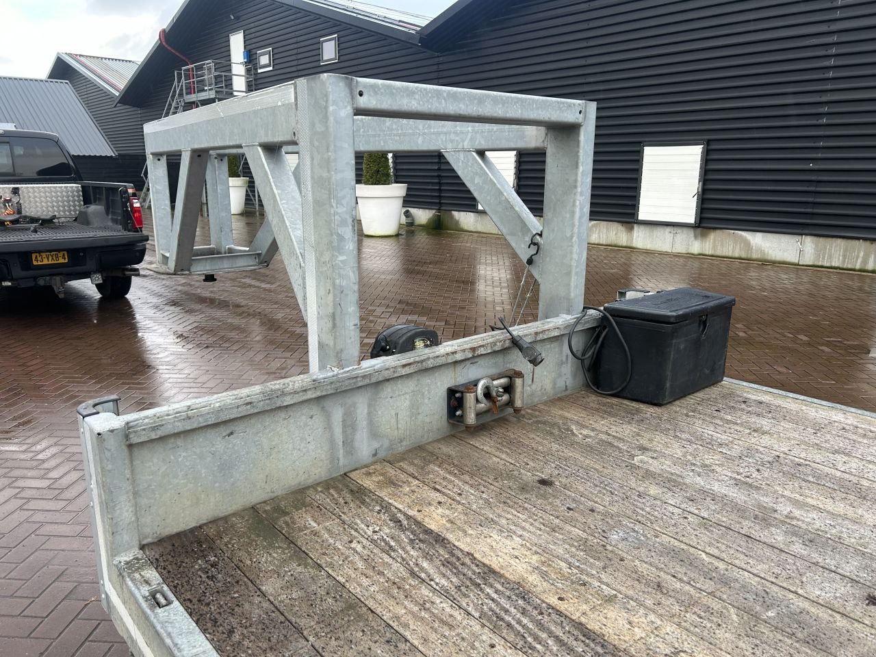 PKW-Anhänger Türe ait Sonstige voor Pick Up trekker met voor Pick Up trekker met schotel be oplegger KUIPER knik, Gebrauchtmaschine içinde Putten (resim 11)