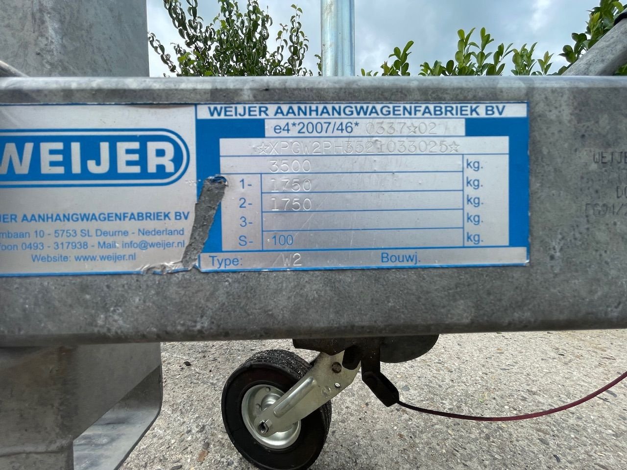 PKW-Anhänger of the type Sonstige Weijer WPH-S 3500 BC, Gebrauchtmaschine in Herwijnen (Picture 10)