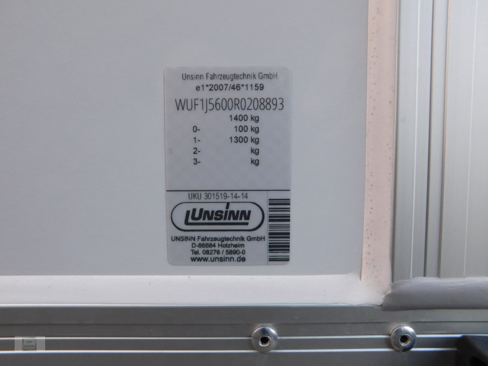 PKW-Anhänger des Typs Unsinn UKU 301519-14-14, Neumaschine in Gross-Bieberau (Bild 7)