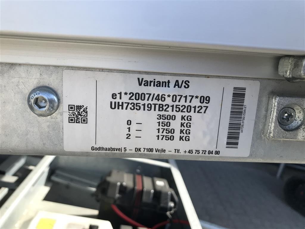 PKW-Anhänger typu Variant 3519 TB TREVEJS-TIP Fabriksny. aluslisker og app styring., Gebrauchtmaschine v Rønnede (Obrázek 17)