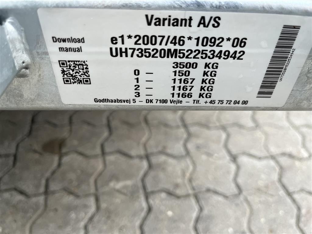 PKW-Anhänger tip Variant 3520M5 FABRIKSNY, Gebrauchtmaschine in Rønnede (Poză 11)