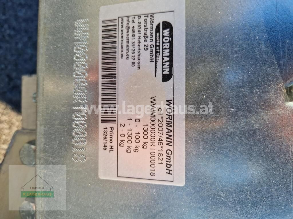 PKW-Anhänger Türe ait Wörmann PRIMO HL 7526/145, Neumaschine içinde Guntramsdorf (resim 4)