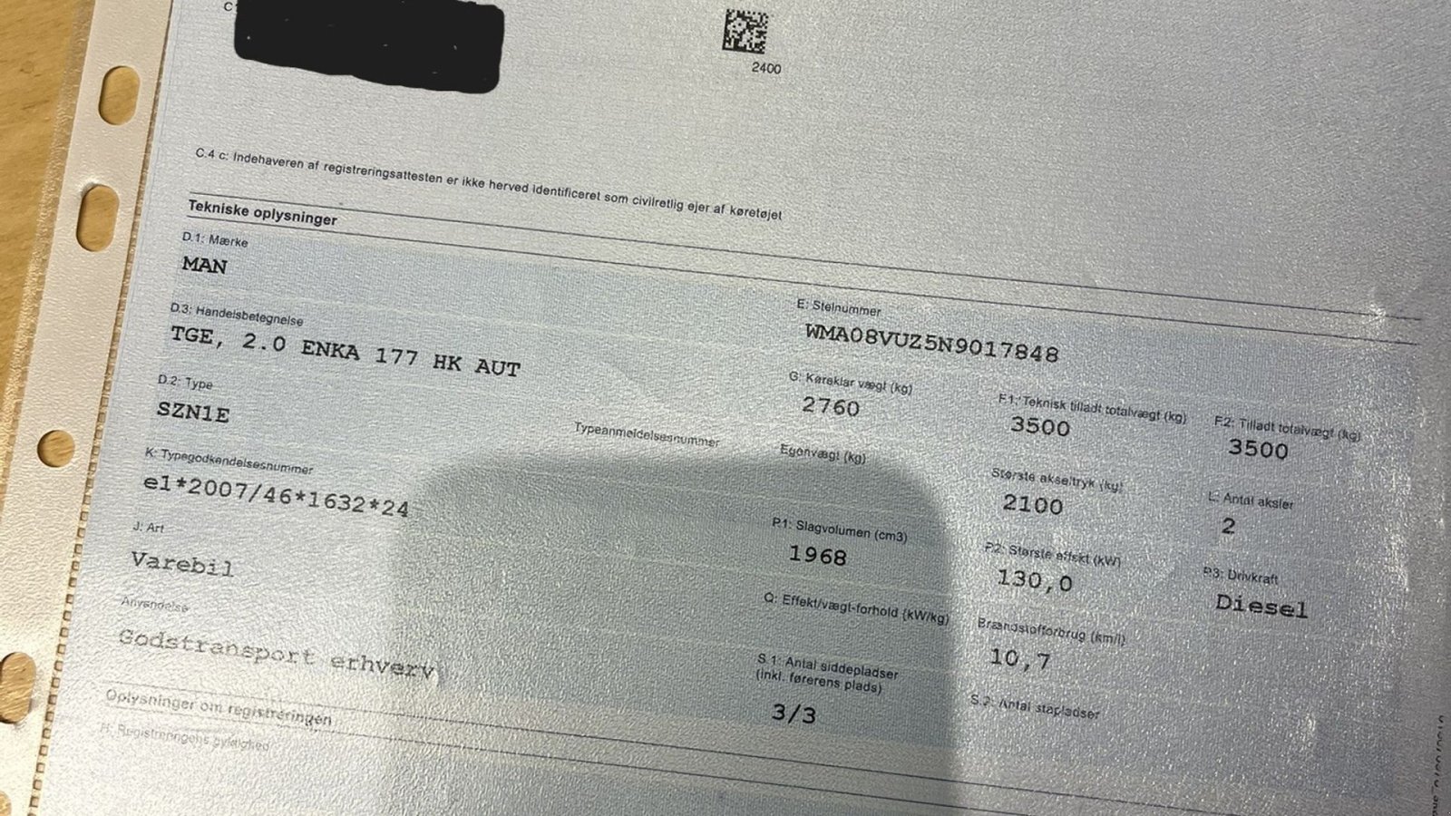 PKW/LKW des Typs MAN TGE 177HK MAN TGE med Box kasse og 750kg Z-lift, Gebrauchtmaschine in Lintrup (Bild 18)