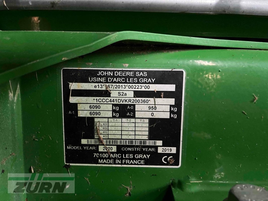 Press-/Wickelkombination of the type John Deere C441R mit Mantelfolienbindung, Gebrauchtmaschine in Holzgünz - Schwaighausen (Picture 13)