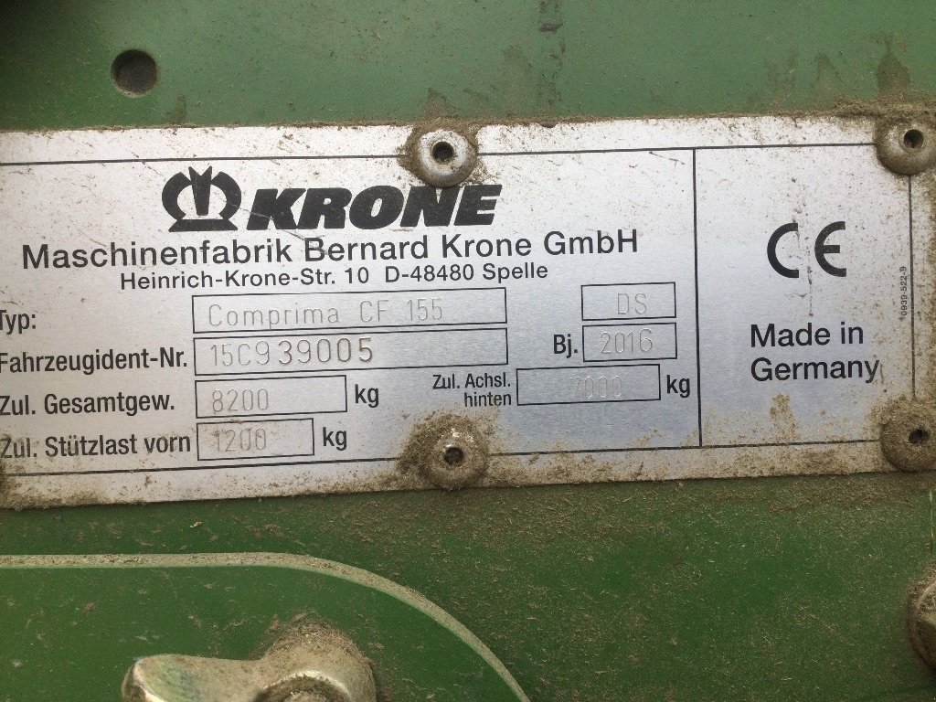Press-/Wickelkombination del tipo Krone CF150XC, Gebrauchtmaschine In HERGNIES (Immagine 8)