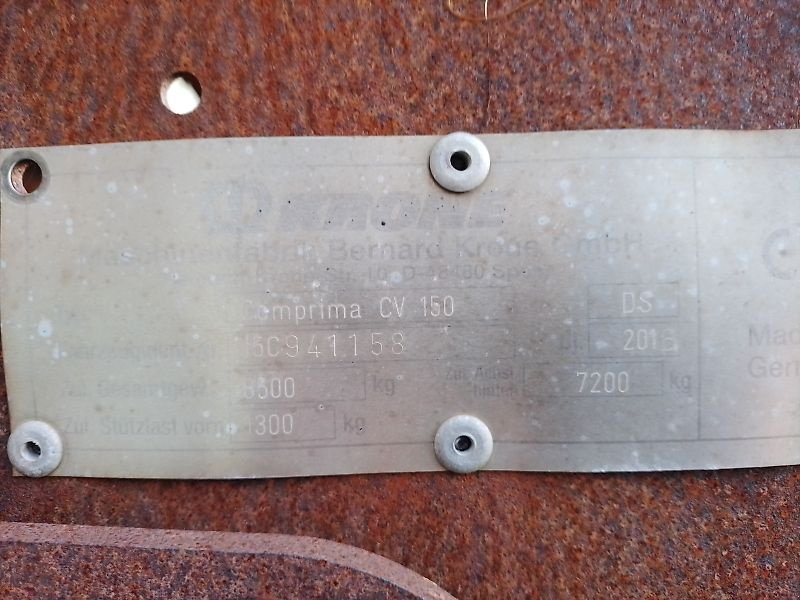 Press-/Wickelkombination del tipo Krone Comprima CV 150 XC Ersatzteilträger, Gebrauchtmaschine In Fürstenstein (Immagine 4)