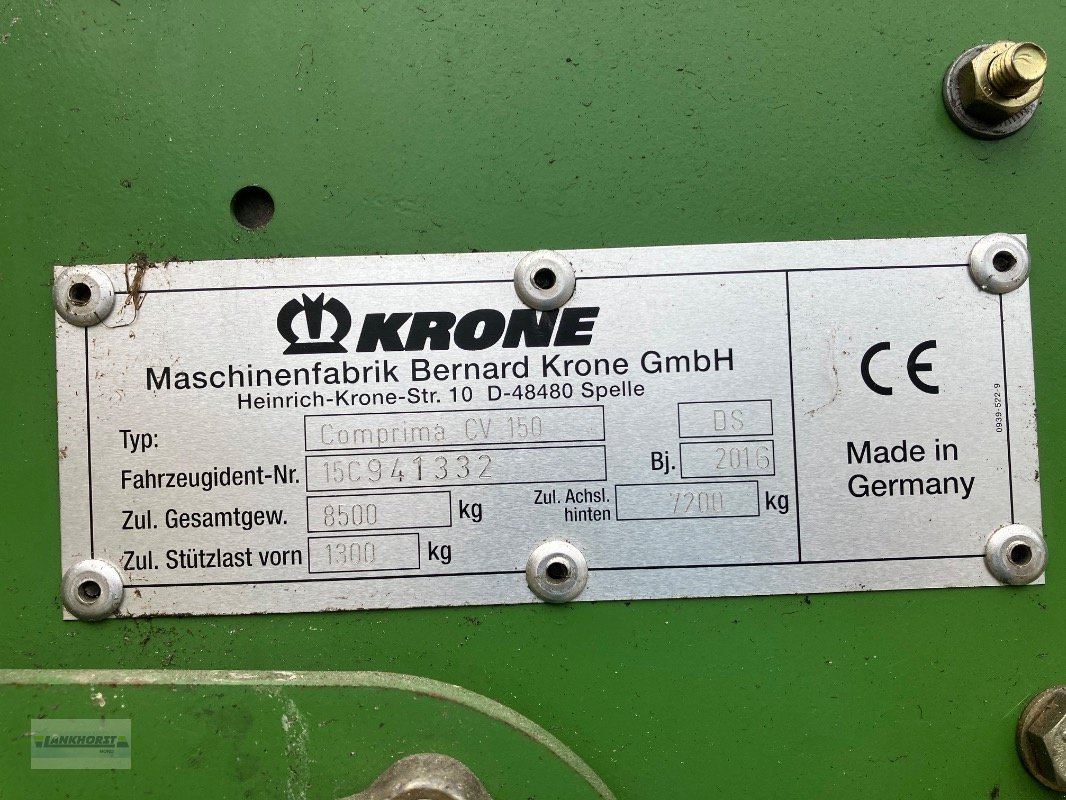 Press-/Wickelkombination a típus Krone COMPRIMA CV 150 XC X, Gebrauchtmaschine ekkor: Aurich (Kép 21)