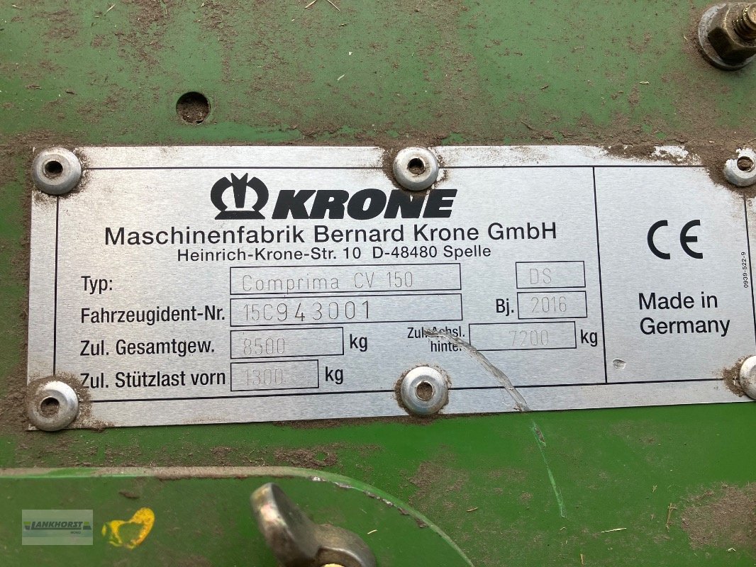 Press-/Wickelkombination a típus Krone COMPRIMA CV 150 XC X, Gebrauchtmaschine ekkor: Aurich (Kép 16)