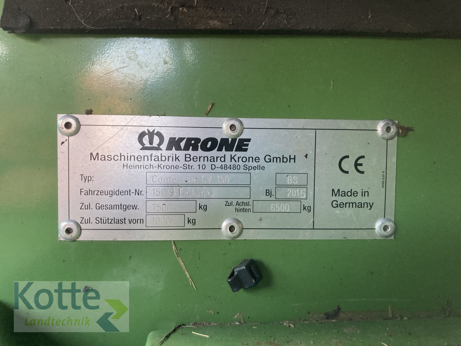 Press-/Wickelkombination of the type Krone Comprima CV 150 XC, Gebrauchtmaschine in Rieste (Picture 6)