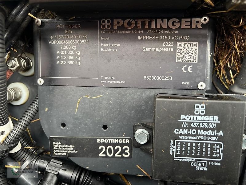 Press-/Wickelkombination del tipo Pöttinger IMPRESS 3160 VC PRO, Gebrauchtmaschine In Rittersdorf (Immagine 17)