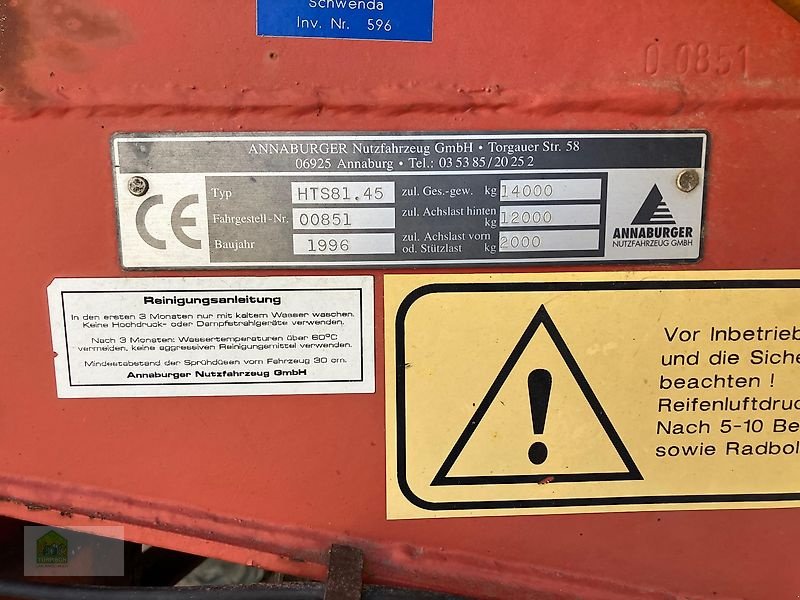 Pumpfass du type Annaburger HTS 81.45, Gebrauchtmaschine en Salsitz (Photo 3)