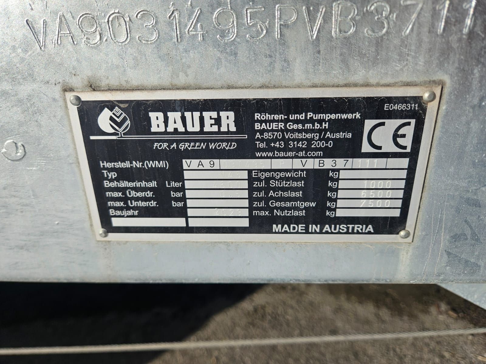 Pumpfass typu Bauer Güllefass, Neumaschine w Bergheim (Zdjęcie 5)