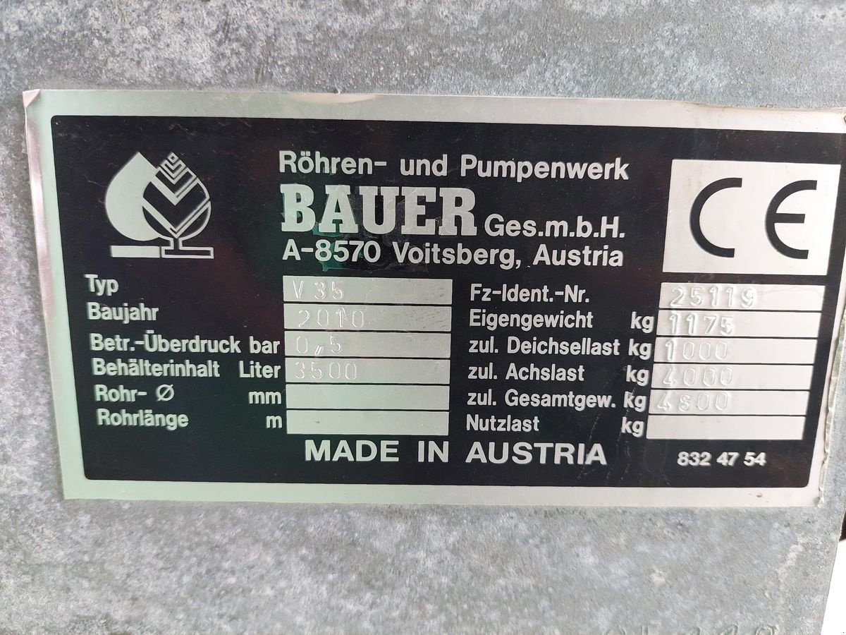 Pumpfass типа Bauer V 35, Gebrauchtmaschine в Tamsweg (Фотография 11)