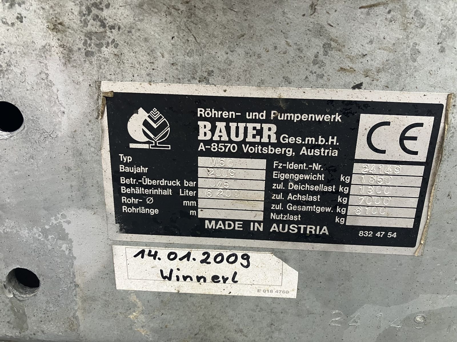 Pumpfass типа Bauer V60, Gebrauchtmaschine в Hürm (Фотография 8)