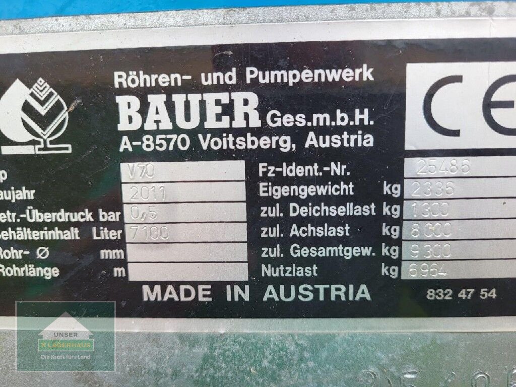 Pumpfass typu Bauer V70, Gebrauchtmaschine v Perg (Obrázek 10)