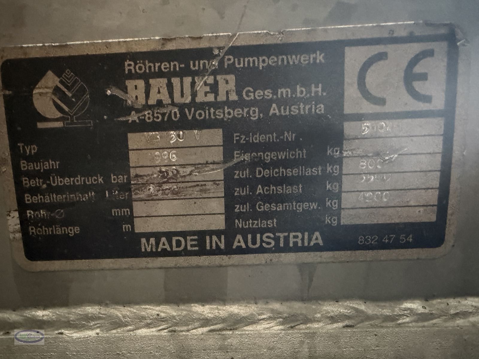Pumpfass del tipo Bauer VA 3000, Gebrauchtmaschine en Münzkirchen (Imagen 6)