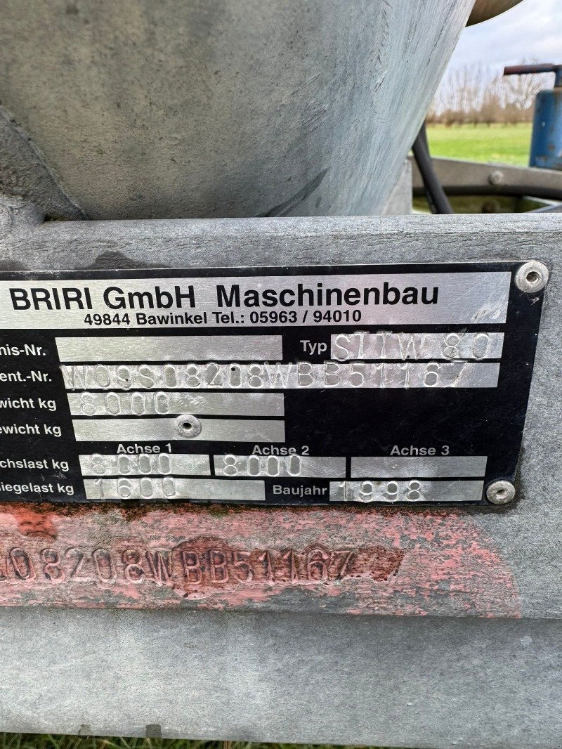 Pumpfass du type Briri Güllewagen 8.000 l, Gebrauchtmaschine en Bevern (Photo 15)