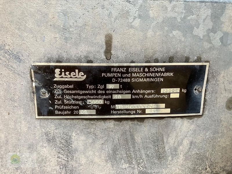 Pumpfass typu Eisele FW 240/160 mit Vogelsang 12m Schleppschlauch, Gebrauchtmaschine v Salsitz (Obrázek 24)