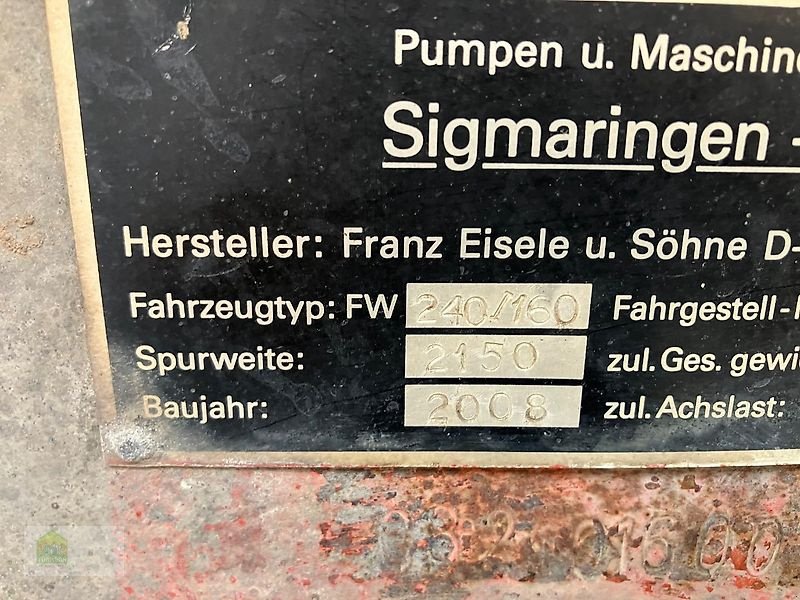 Pumpfass typu Eisele FW 240/160 mit Vogelsang 12m Schleppschlauch, Gebrauchtmaschine v Salsitz (Obrázek 23)