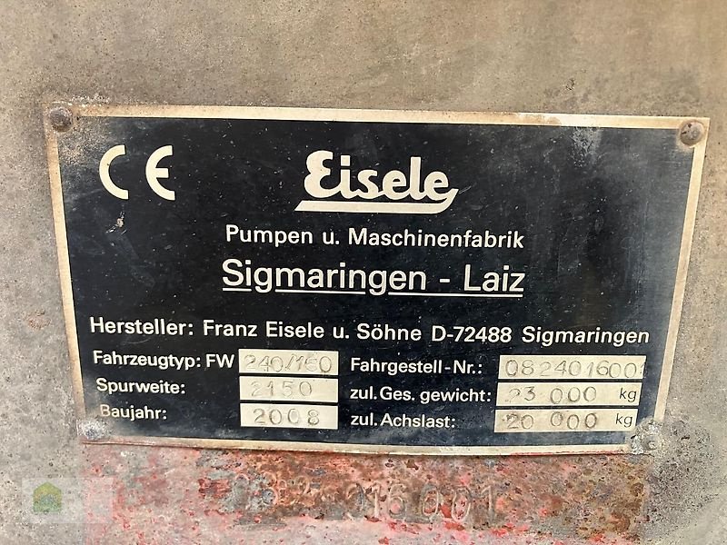 Pumpfass typu Eisele FW 240/160 mit Vogelsang 12m Schleppschlauch, Gebrauchtmaschine v Salsitz (Obrázek 22)